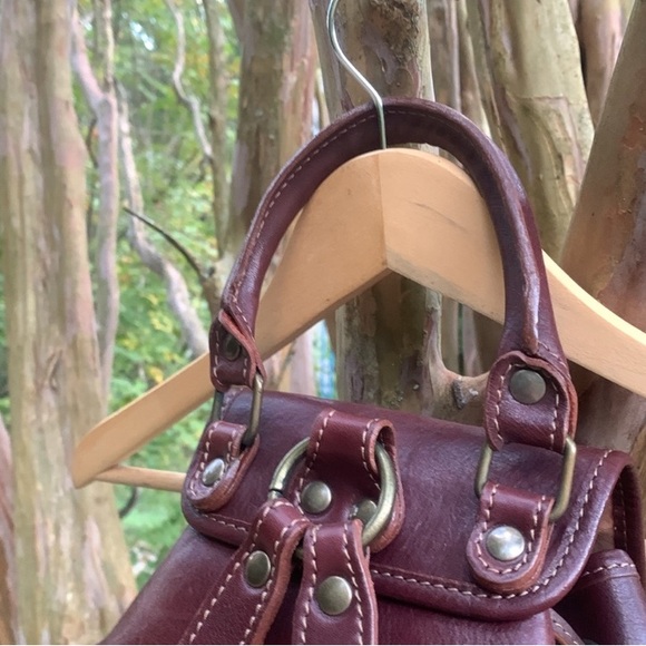 Natural Leather Handmade in Italy Backpack in Rich Mahogany main image 6